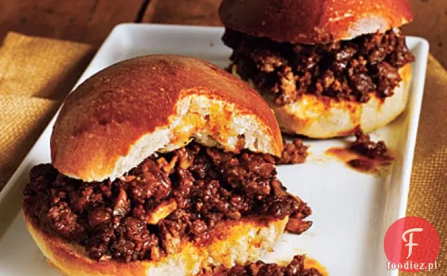 Wołowina i grzyby Sloppy Joes