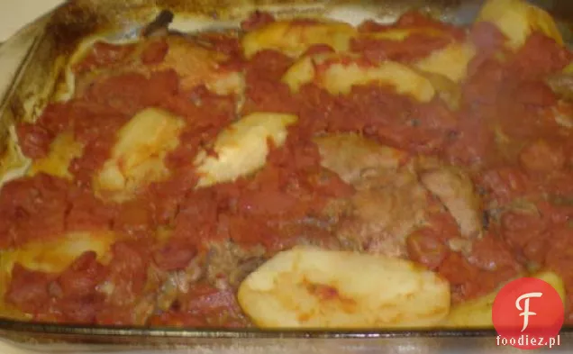 Zapiekanka z kotletem wieprzowym mamy