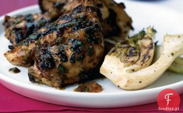 Grillowane kury kornwalijskie z polewą morelowo-musztardową