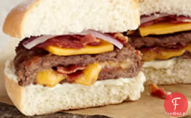 Serowe Burgery Nadziewane Bekonem