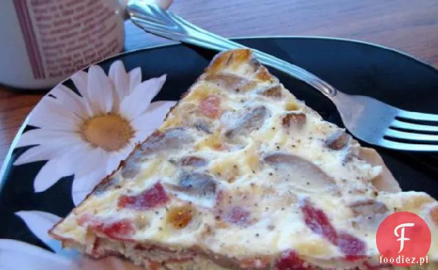 Cebula, Boczek, Pieczarki Quiche