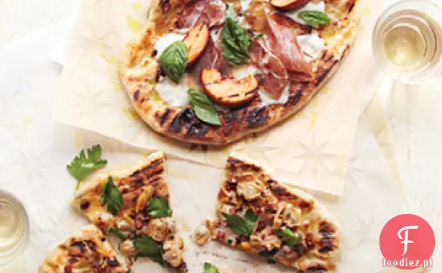 Grillowana Pizza z małżami i boczkiem