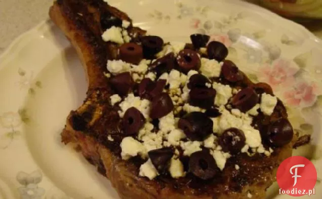 Grecian Skillet Rib Eyes