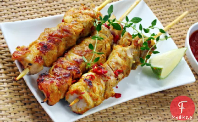 Pikantny Czosnek Grillowane Szaszłyki Z Kurczaka
