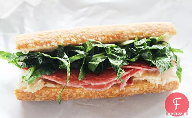 Make - Ahead salami Sub z białą fasolą i kapustą-Slaw