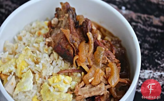 Slow Cooker Filipińska Wieprzowina Z Czosnkiem Smażony Ryż