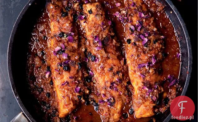 Panfried Sea Bass with Harissa & Rose