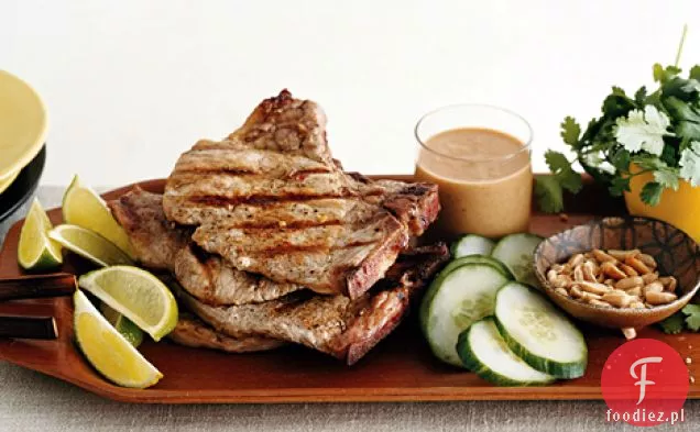 Grillowane kotlety wieprzowe z sosem Saté