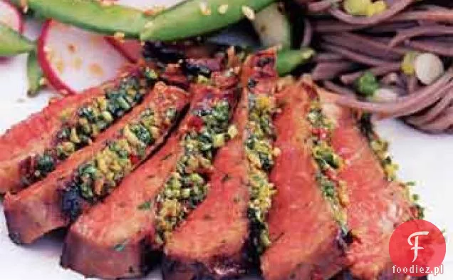 Grillowane, Koreańskie steki z pikantnym sosem kolendrowym