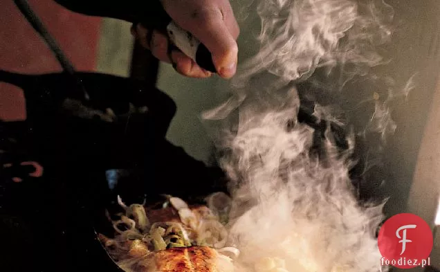 Pstrąg jeziorny z ziemniakami i boczkiem