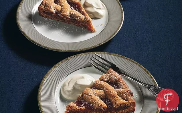 Morelowy Linzertorte z bitą śmietaną