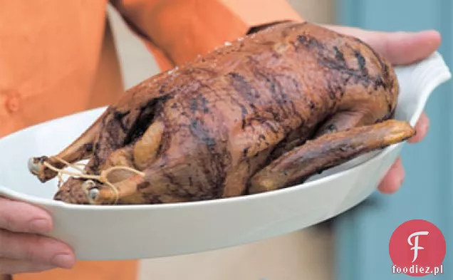 Chrupiąca pieczona kaczka z oliwkami