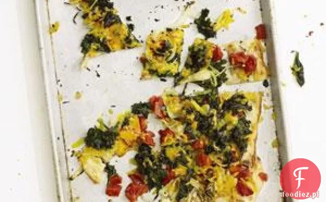 Kale I Cheddar Płaski Chleb