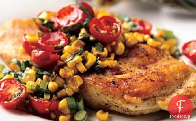 Paszteciki z kurczaka z pomidorem, bazylią i pieczoną kukurydzą