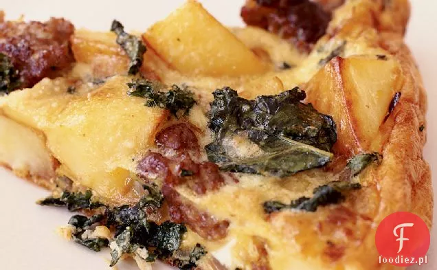 Ziemniaki, kiełbasa i jarmuż Frittata