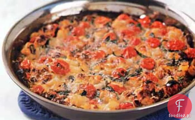 Frittata pomidorowa, czosnkowa i ziemniaczana