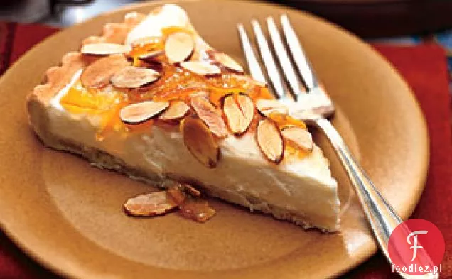 Crostata z serem śmietankowym z pomarańczową marmoladą
