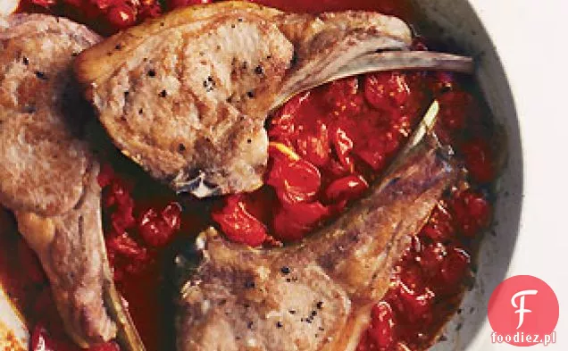 Kotlety cielęce z szafranem Orzo i sosem pomidorowym