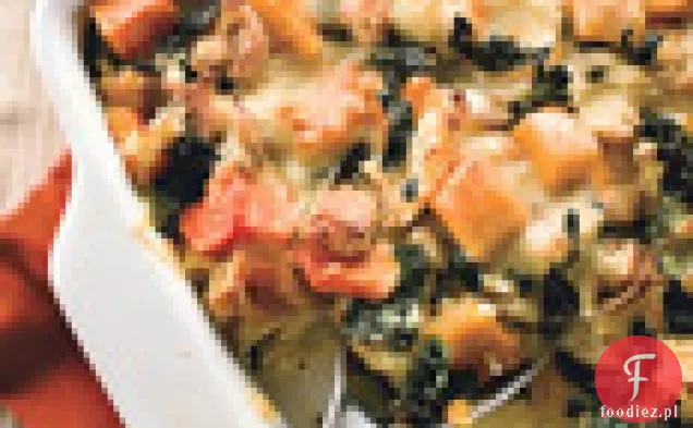 Budyń chlebowy z dyni i cheddarem