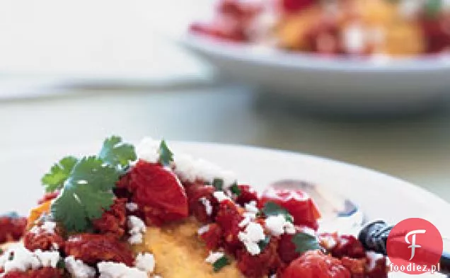 Śniadanie Polenta z Chorizo i queso Fresco