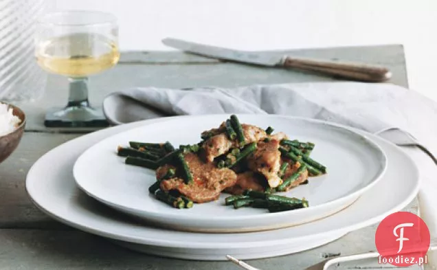 Wieprzowina smażona z długą fasolą