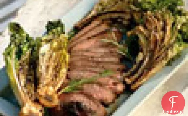 Grillowana noga jagnięca z kręconą Endywią i rzymską