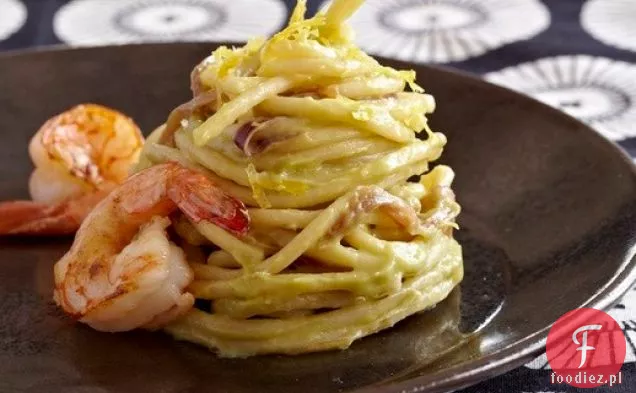 Spaghetti Cytrynowo-Awokado Z Krewetkami Z