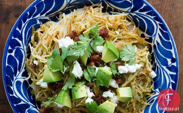 Sopa Seca de Fideo z Tomatillos