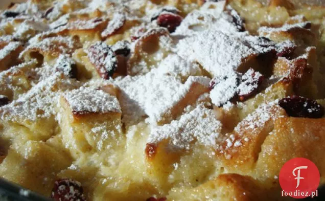 Budyń Chlebowy Z Białej Czekolady Żurawinowej