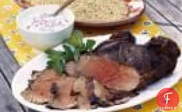 Grillowana Noga Jagnięca Z Miętową Raitą