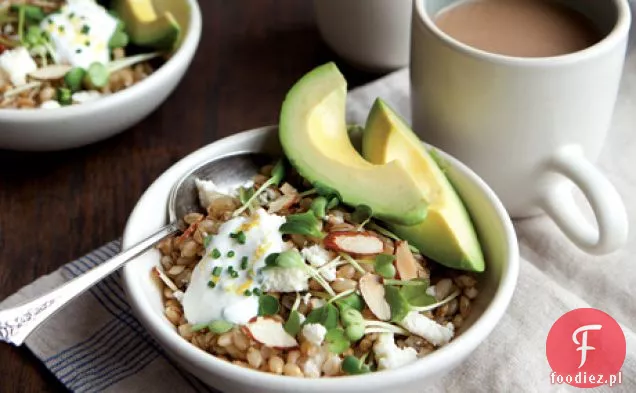 California Barley Bowl with Lemony Yogurt Sauce