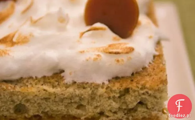 Ciasto bananowe z marakui karmelem i bezą kokosową