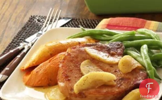 Kotlety wieprzowe wędzone z batatami