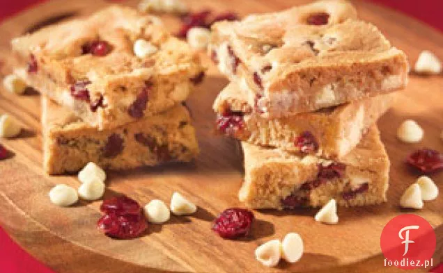 Biała Czekolada Żurawina Blondies Przepis
