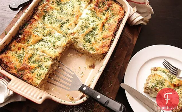 Kremowa brukselka i grzybowa Lasagna