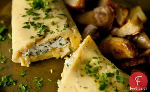 Omlet z koziego sera i świeżych ziół