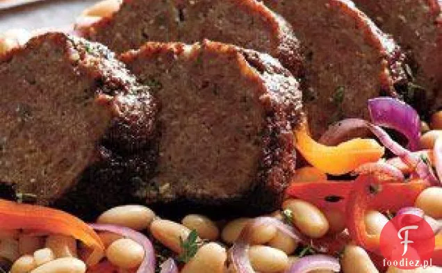 Balsamiczny-szkliwiony lamb meat Loaf przepis