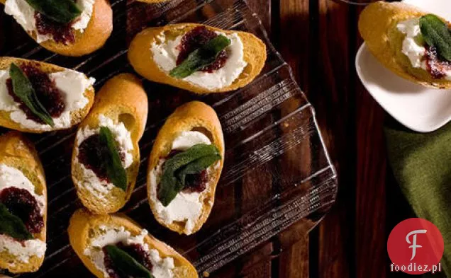 Dżem figowy i kozi ser Crostini