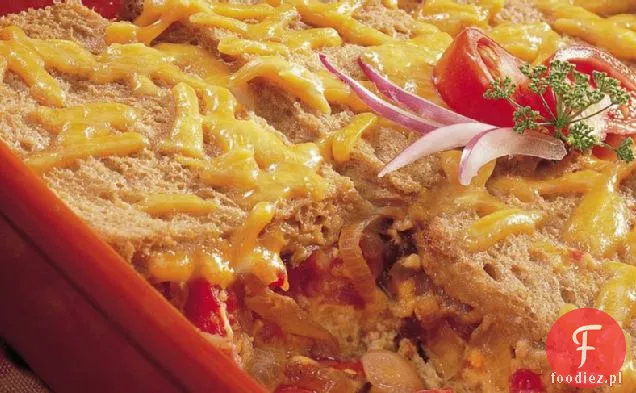 Cheddar warstwowy z grillowaną cebulą