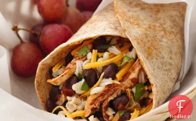 Chude Burritos z kurczakiem i czarną fasolą