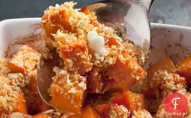 Tempura-glazurowane słodkie ziemniaki z chrupiącym Panko