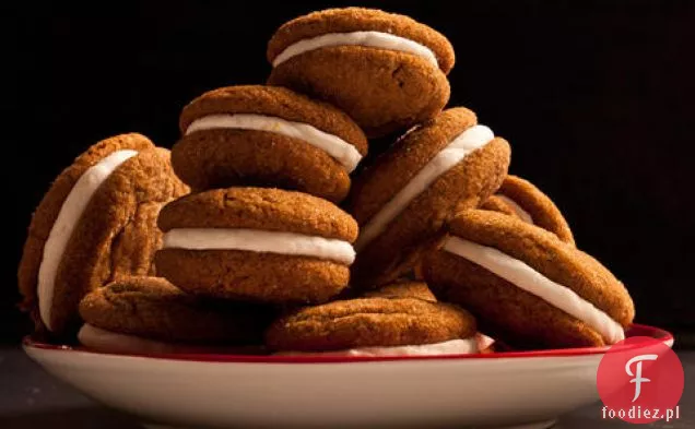 Ciasteczka Gingersnap z nadzieniem cytrynowym