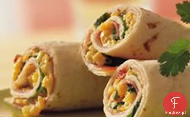 Roladki Tortilla z szynką i serem