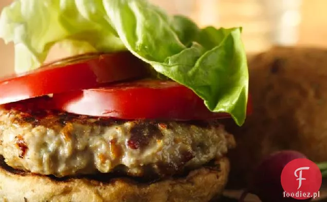 Ser pleśniowy i bekon hamburgery z kurczaka