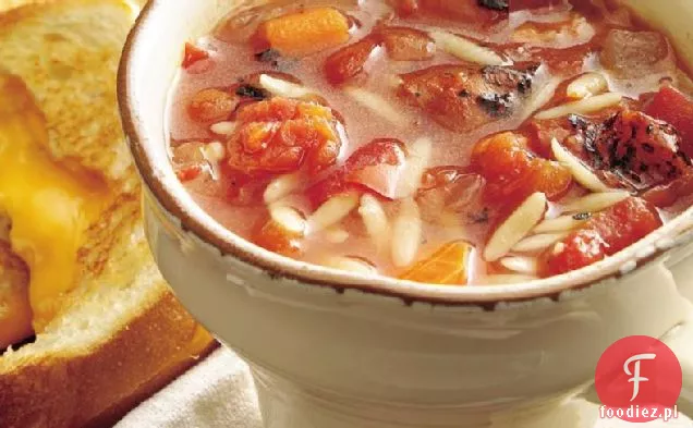 Zupa Pomidorowo-Bazyliowa Pieczona Na Ogniu