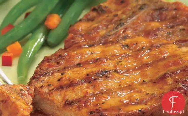 Glazurowane słodko-kwaśne grillowane kotlety wieprzowe
