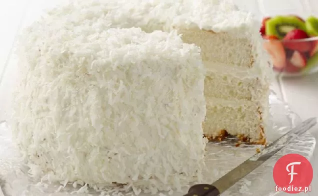 Key Lime Coconut Angel Cake