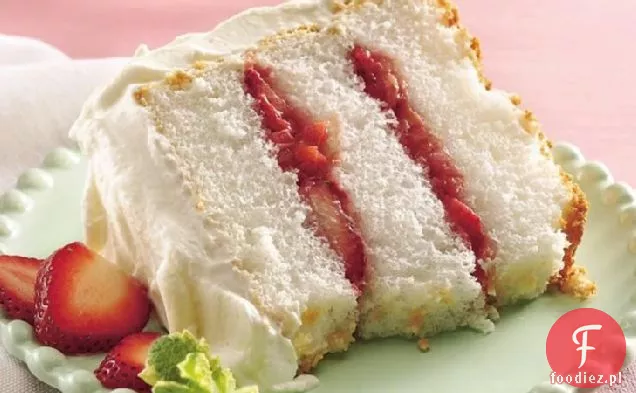 Tort Truskawkowo-Rabarbarowy Aniołek