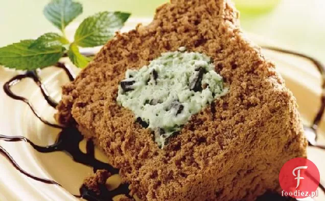 Mint Chocolate Chip Angel Food Cake