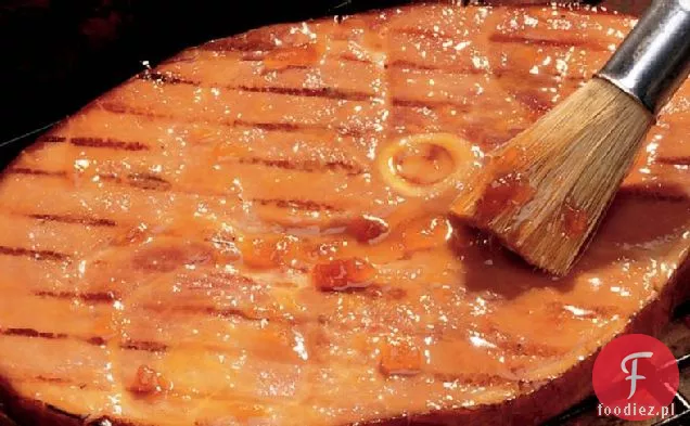 Grillowany stek z szynki w sosie musztardowym